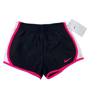 Nike Girls Tempo Dri-FIT Running Shorts Black/Hyper Pink Size 6